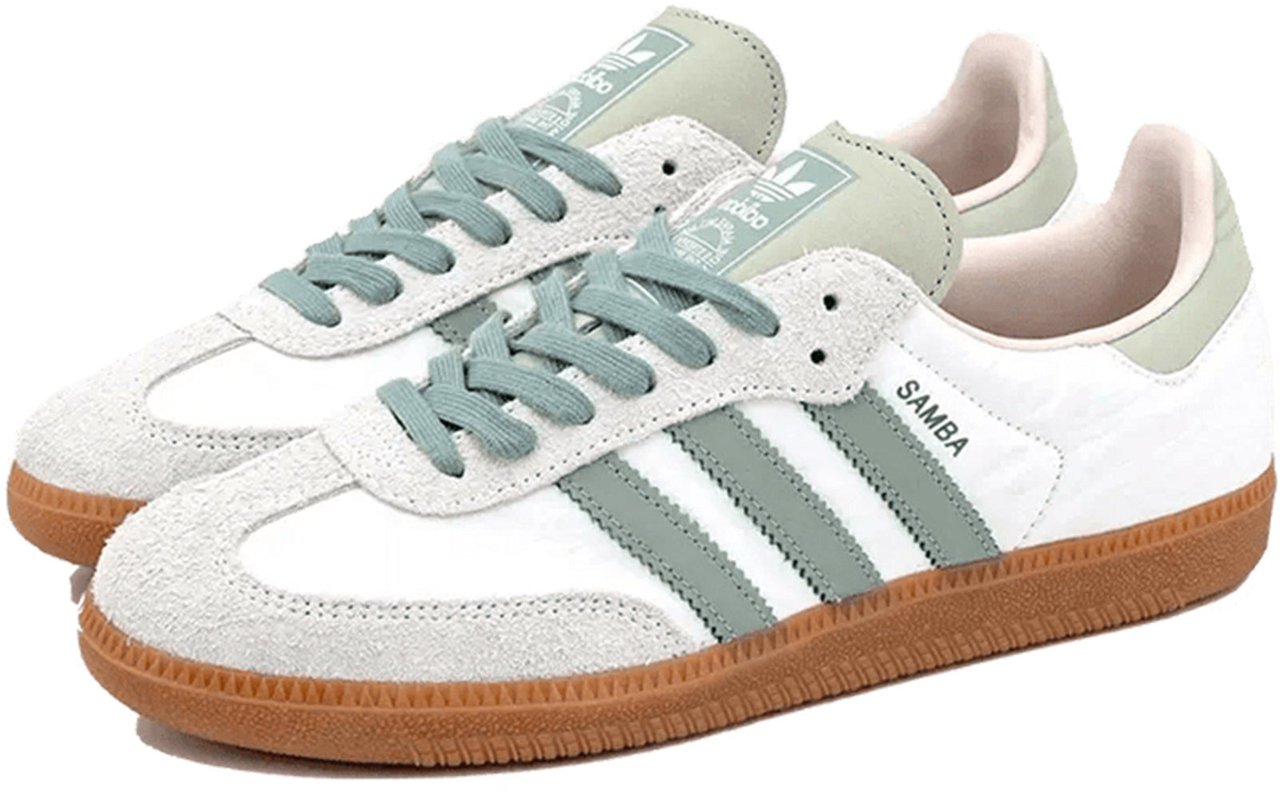 Adidas Adidas Samba OG Cloud White Silver Green Divers