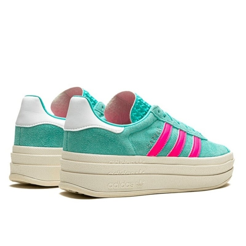 Adidas Adidas Gazelle Bold Flash Aqua Lucid Pink Blauw