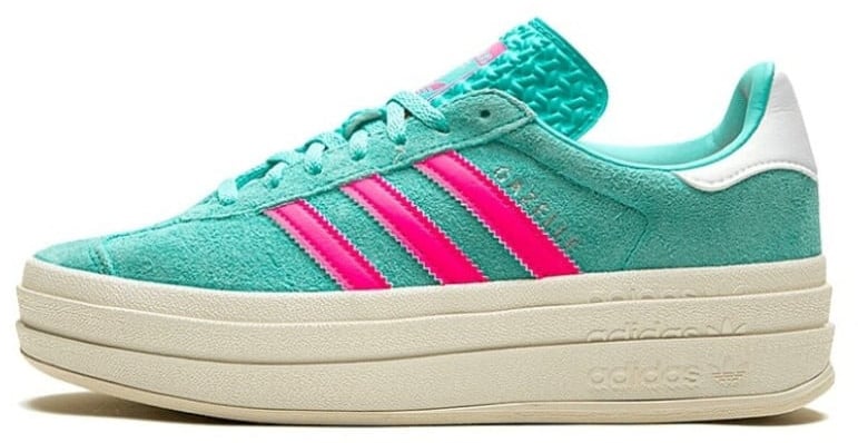 Adidas Adidas Gazelle Bold Flash Aqua Lucid Pink Blauw