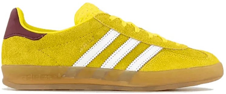 Adidas Adidas Gazelle Indoor Bright Yellow Collegiate Burgundy Geel