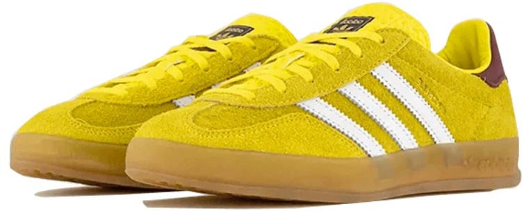 Adidas Adidas Gazelle Indoor Bright Yellow Collegiate Burgundy Geel