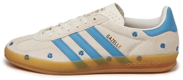 Adidas Adidas Gazelle Indoor Light Blue Floral Wit