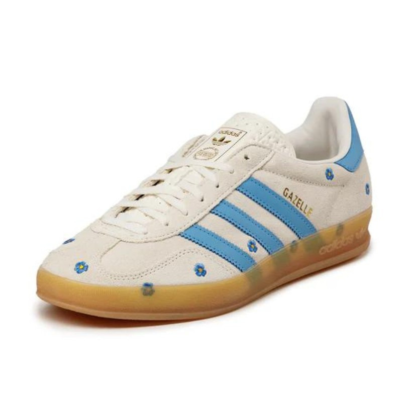 Adidas Adidas Gazelle Indoor Light Blue Floral Wit