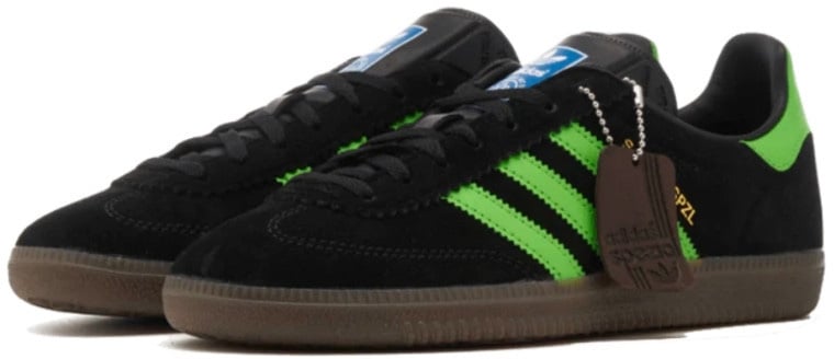 Adidas Adidas Samba Deco SPZL Core Black Lucid Lime Zwart