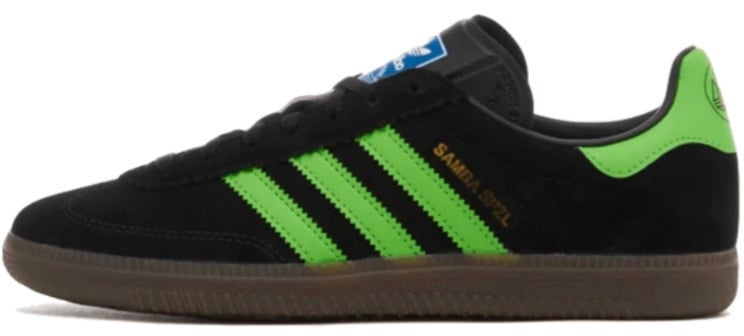 Adidas Adidas Samba Deco SPZL Core Black Lucid Lime Zwart