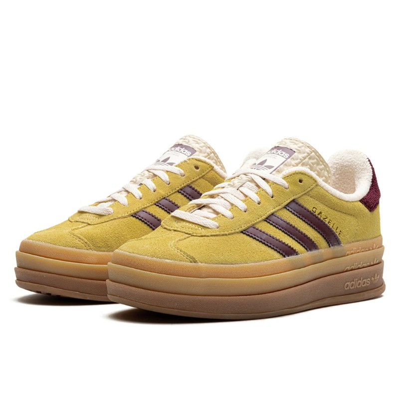 Adidas Adidas Gazelle Bold Almost Yellow Maroon Geel