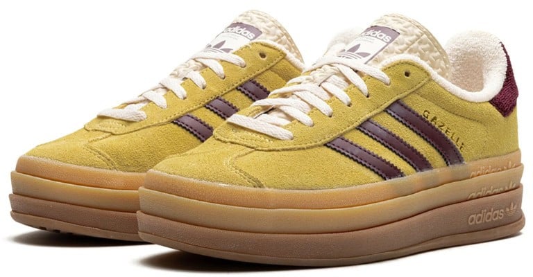 Adidas Adidas Gazelle Bold Almost Yellow Maroon Geel