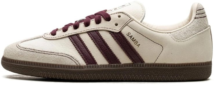 Adidas Adidas Samba OG Wonder White Maroon Zwart