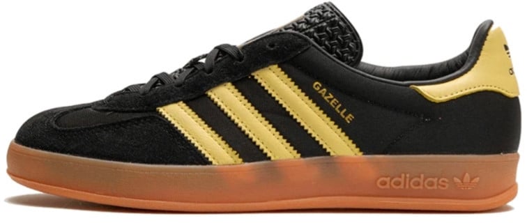 Adidas Adidas Gazelle Indoor Core Black Almost Yellow Zwart