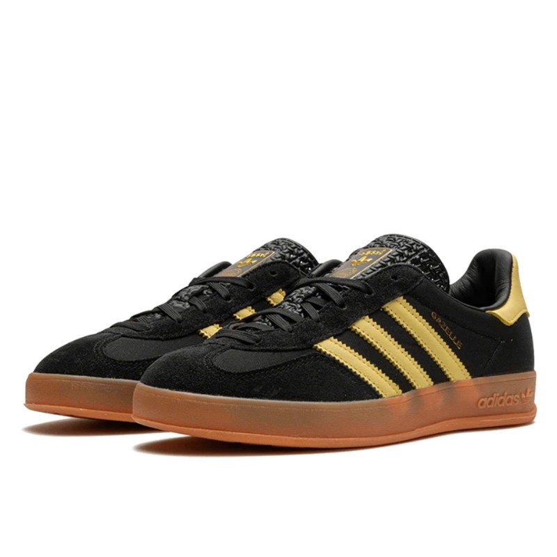 Adidas Adidas Gazelle Indoor Core Black Almost Yellow Zwart