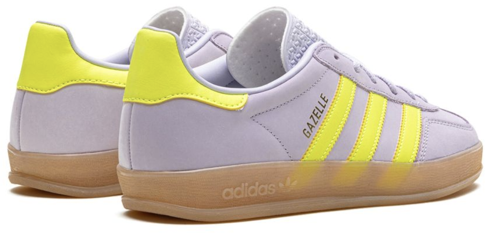 Adidas Gazelle Indoor W Silver Dawn/solar Yellow/gum Geel