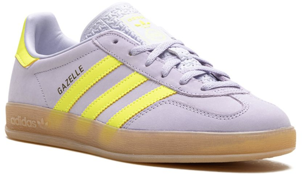 Adidas Gazelle Indoor W Silver Dawn/solar Yellow/gum Geel