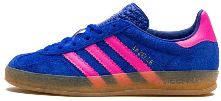 Adidas Adidas Gazelle Indoor Lucid Blue Pink Blauw