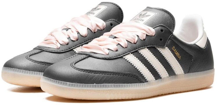 Adidas Adidas Samba OG Black Pink Ribbon Laces Zwart