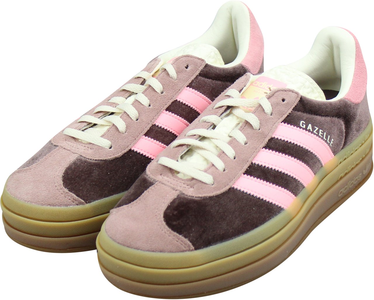 Adidas Adidas Gazelle Bold 'Shadow Brown Glow Pink Velvet' (Dames) Bruin
