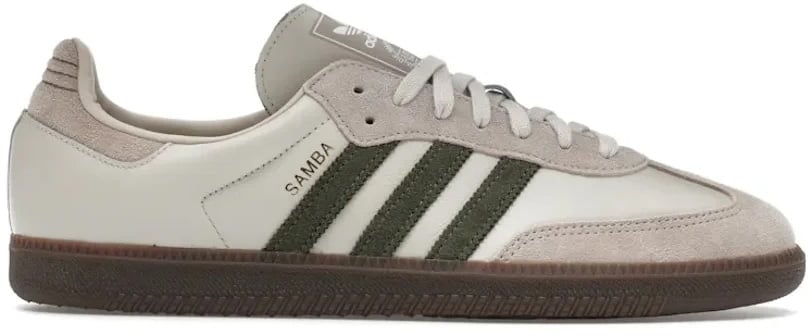 Adidas adidas Samba OG Aluminum Dark Khaki Wit
