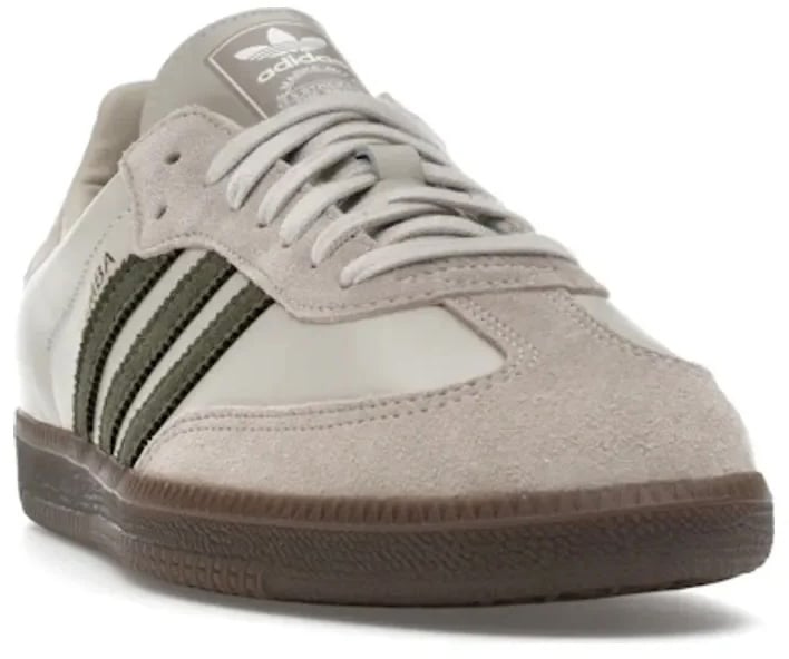 Adidas adidas Samba OG Aluminum Dark Khaki Wit