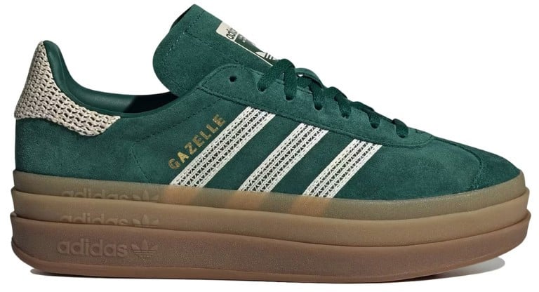 Adidas Adidas Gazelle Bold Collegiate Green White Gold Groen