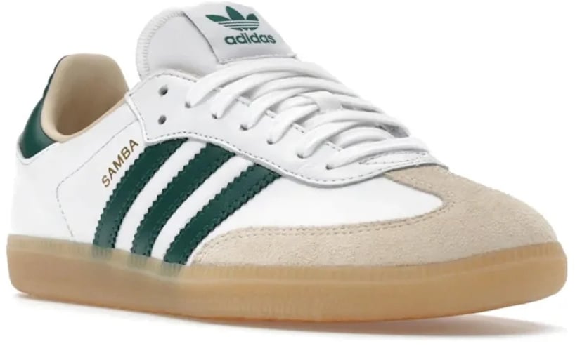 adidas Samba OG Cloud White Collegiate Green Gum Wit