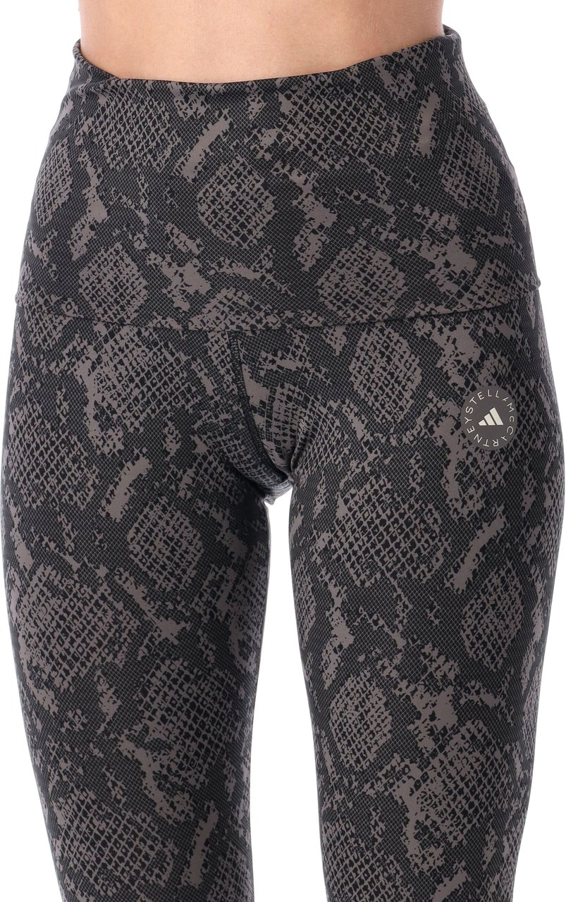 Adidas Leggings Snake Print Charcoal Zwart