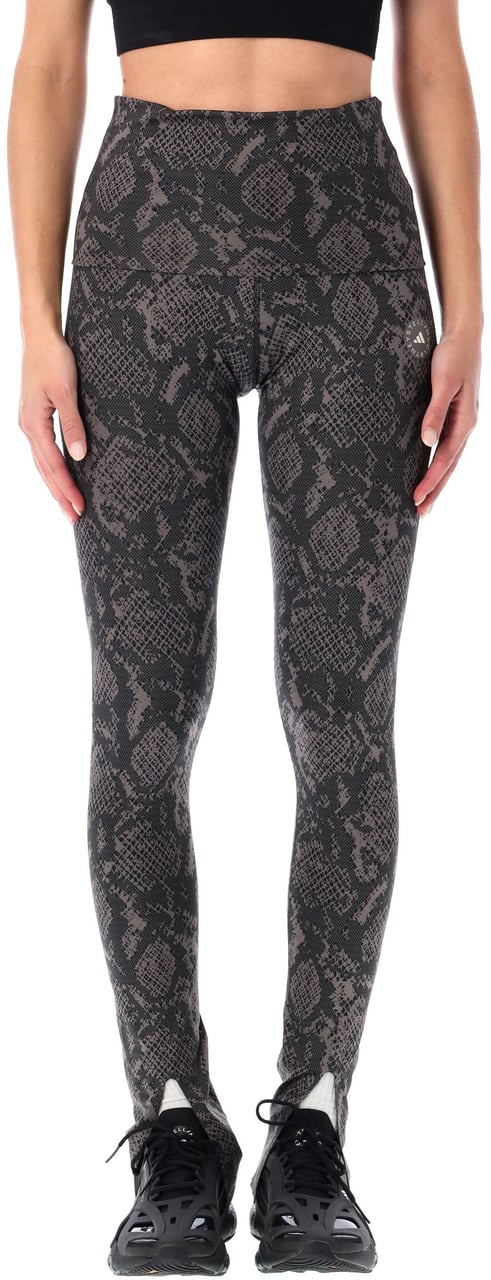 Adidas Leggings Snake Print Charcoal Zwart