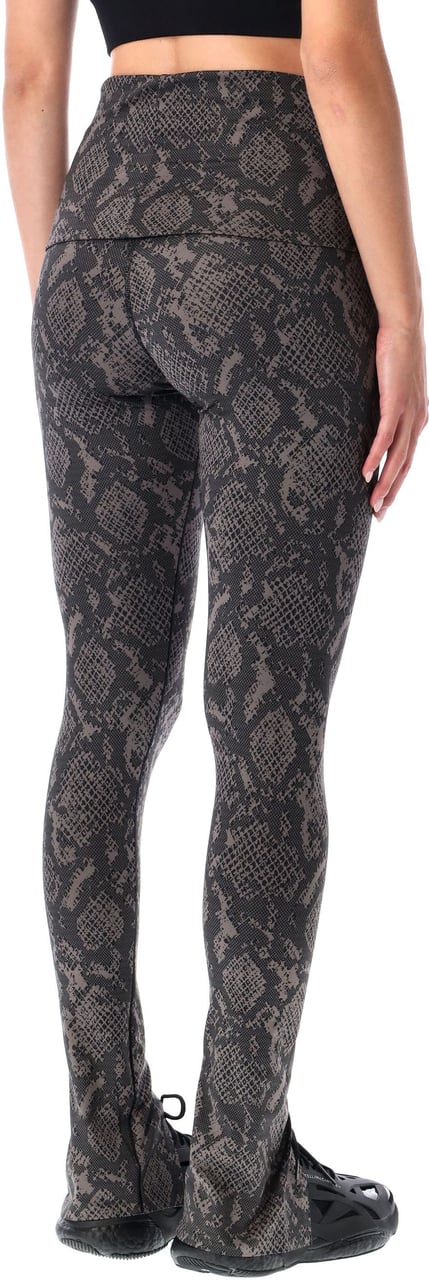 Adidas Leggings Snake Print Charcoal Zwart