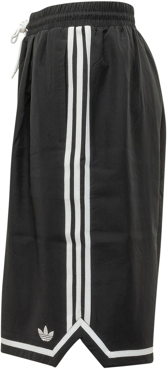 Adidas Bermuda con Coulisse e Bande Laterali Zwart