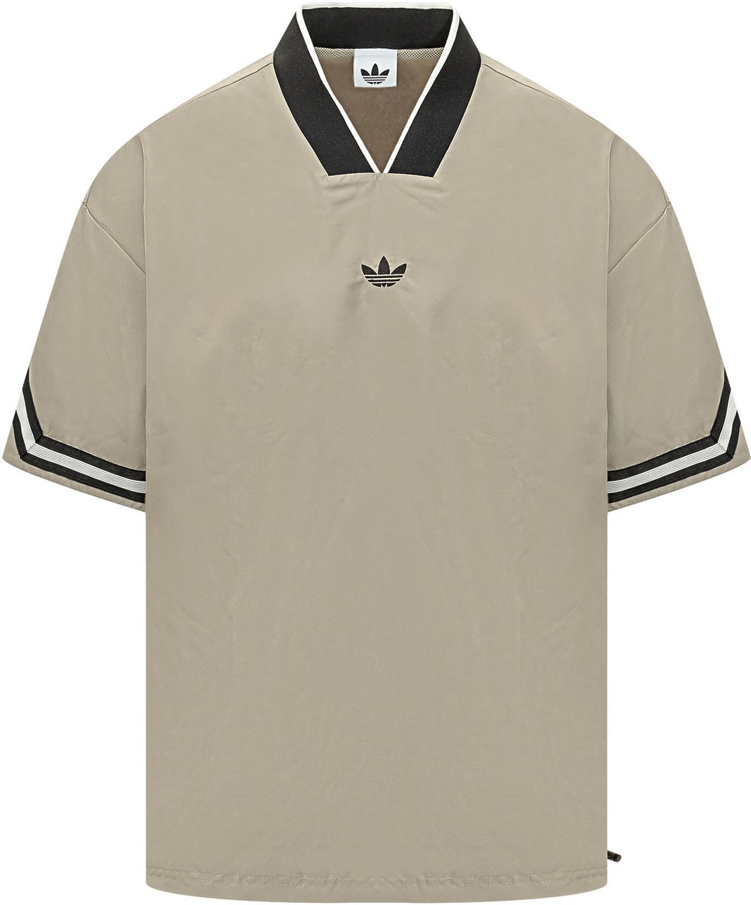 Adidas Top Sportivo con Logo Centrale Taupe