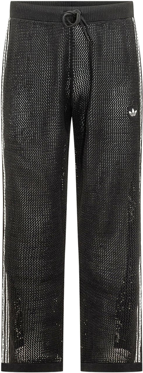 Adidas Pantaloni Crochet con Bande Laterali Zwart