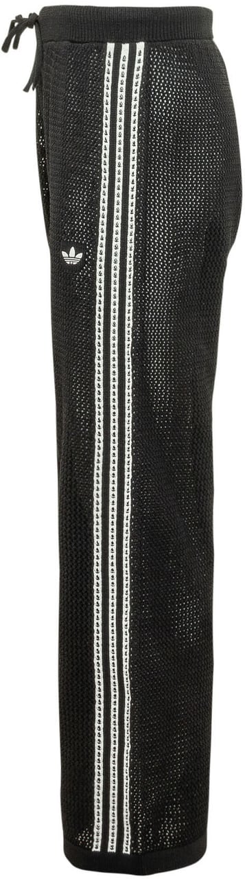 Adidas Pantaloni Crochet con Bande Laterali Zwart