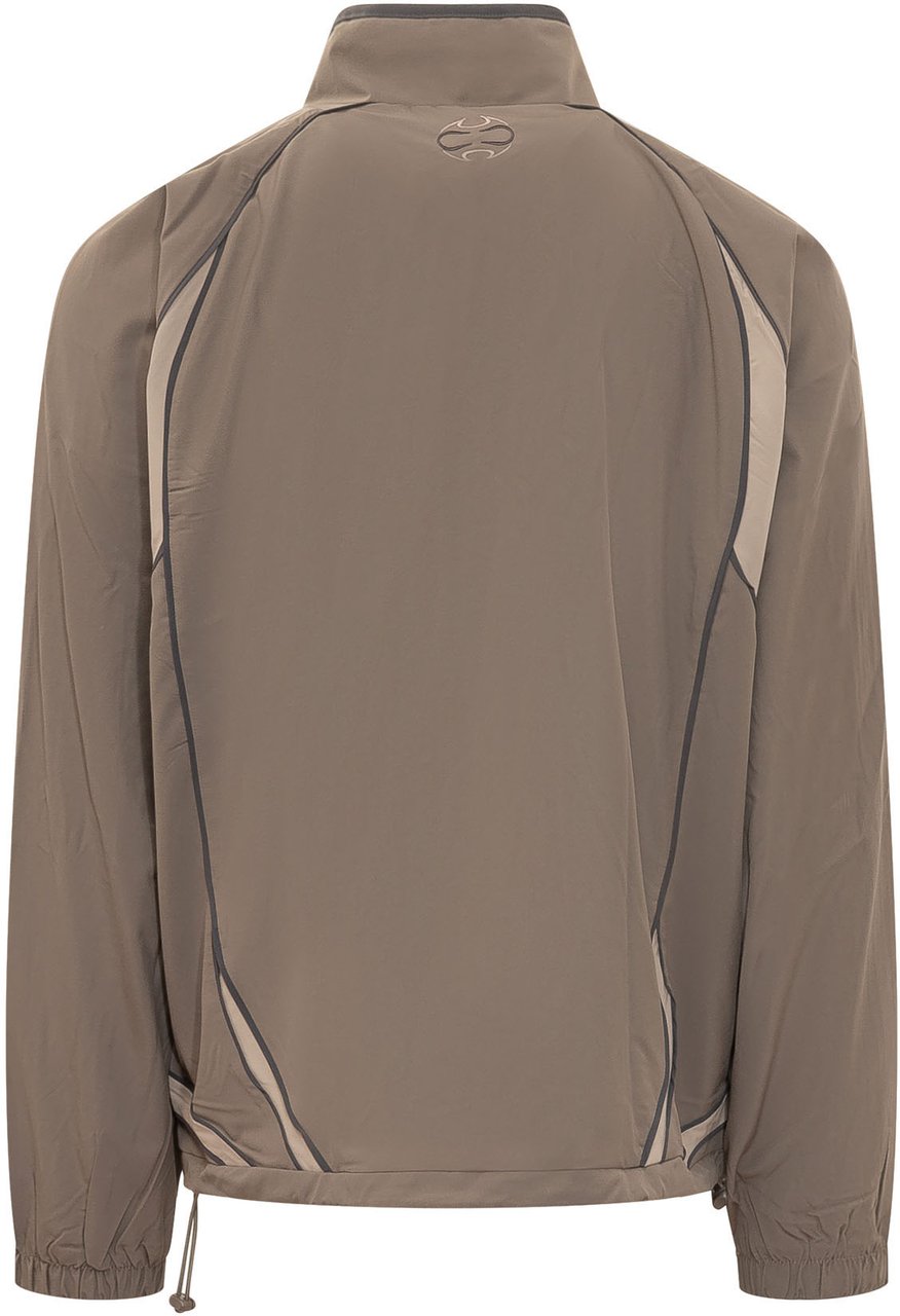 Adidas Giacca con Zip e Collo Alto Taupe