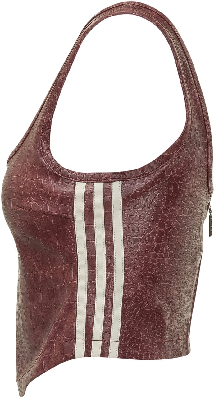 Adidas Corsetto Effetto Cocodrillo con Spalline Larghe Bruin
