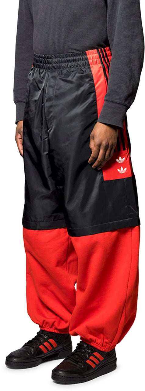 Adidas WC FLEECE TRACK BLACK/RED Zwart