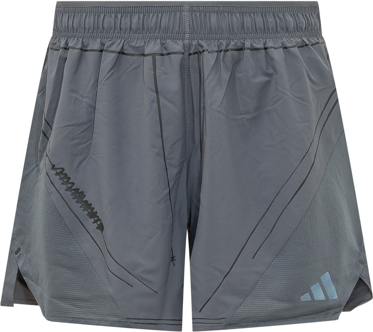 Adidas Shorts Tecnici con Inserti e Elastico Donkergrijs