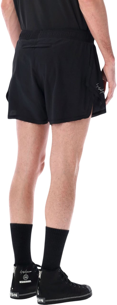 Adidas Y-3 black running shorts Zwart