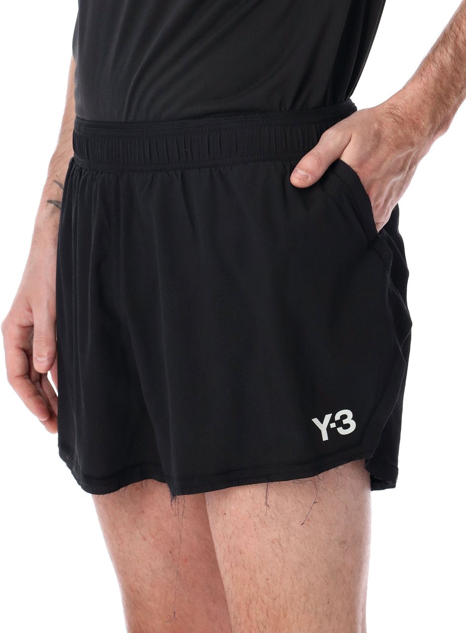 Adidas Y-3 black running shorts Zwart