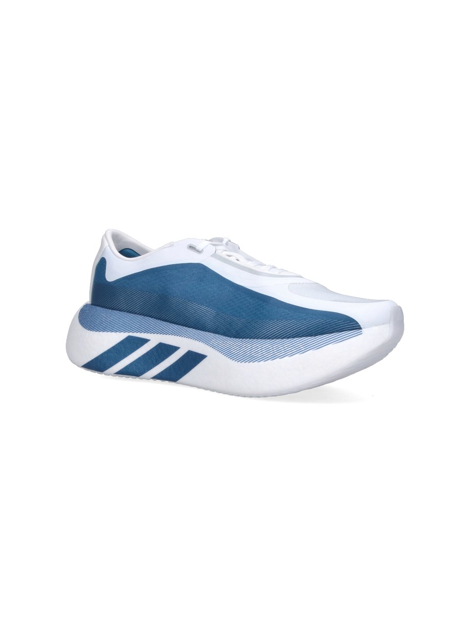 Adidas White Aerodynamic Blue Mesh Panel Sneakers Wit