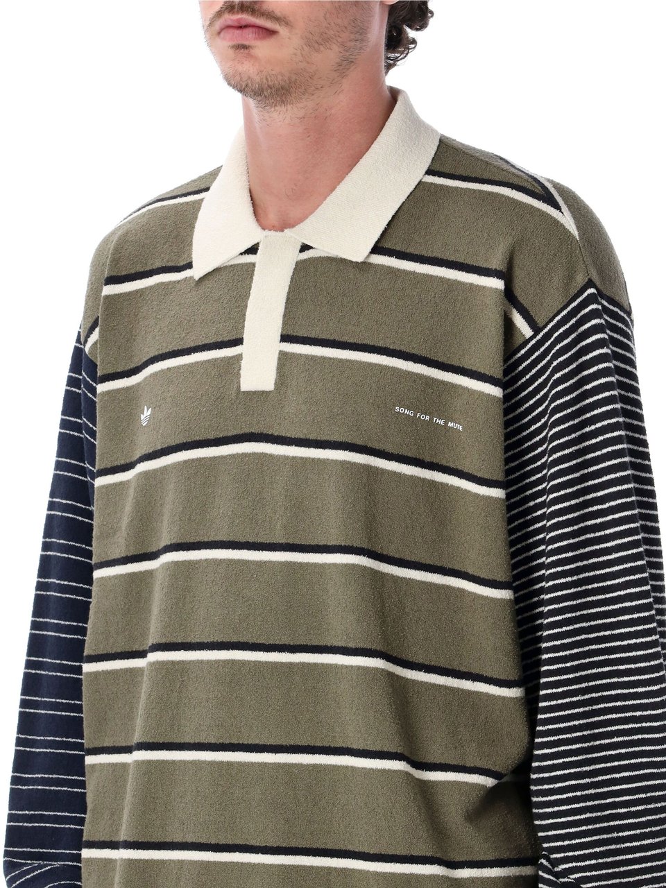 Adidas Polo L/S Olive Strata Donkergroen
