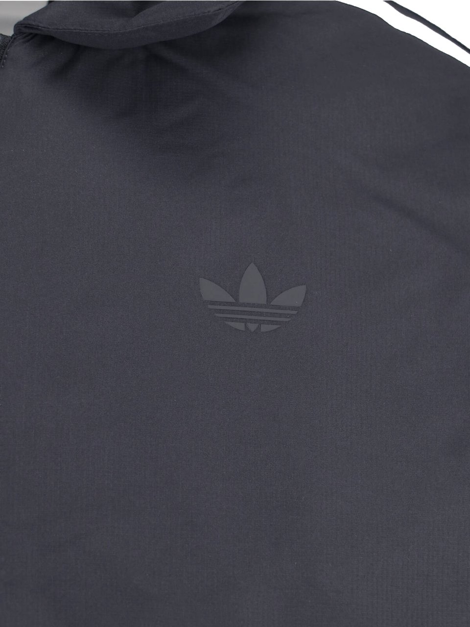 Adidas Bomber Jacket with Contrast Stripes and Zip Closure Zwart