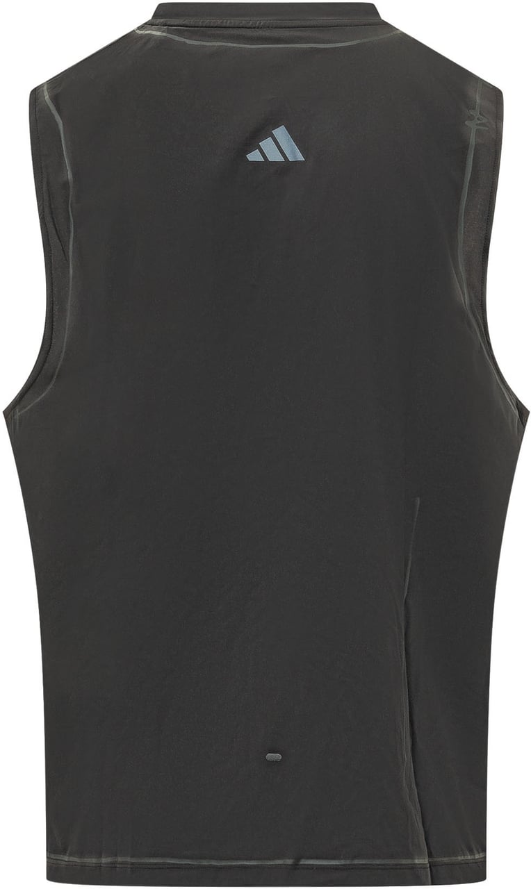 Adidas Top Senza Maniche con Stampa e Logo Donkergrijs