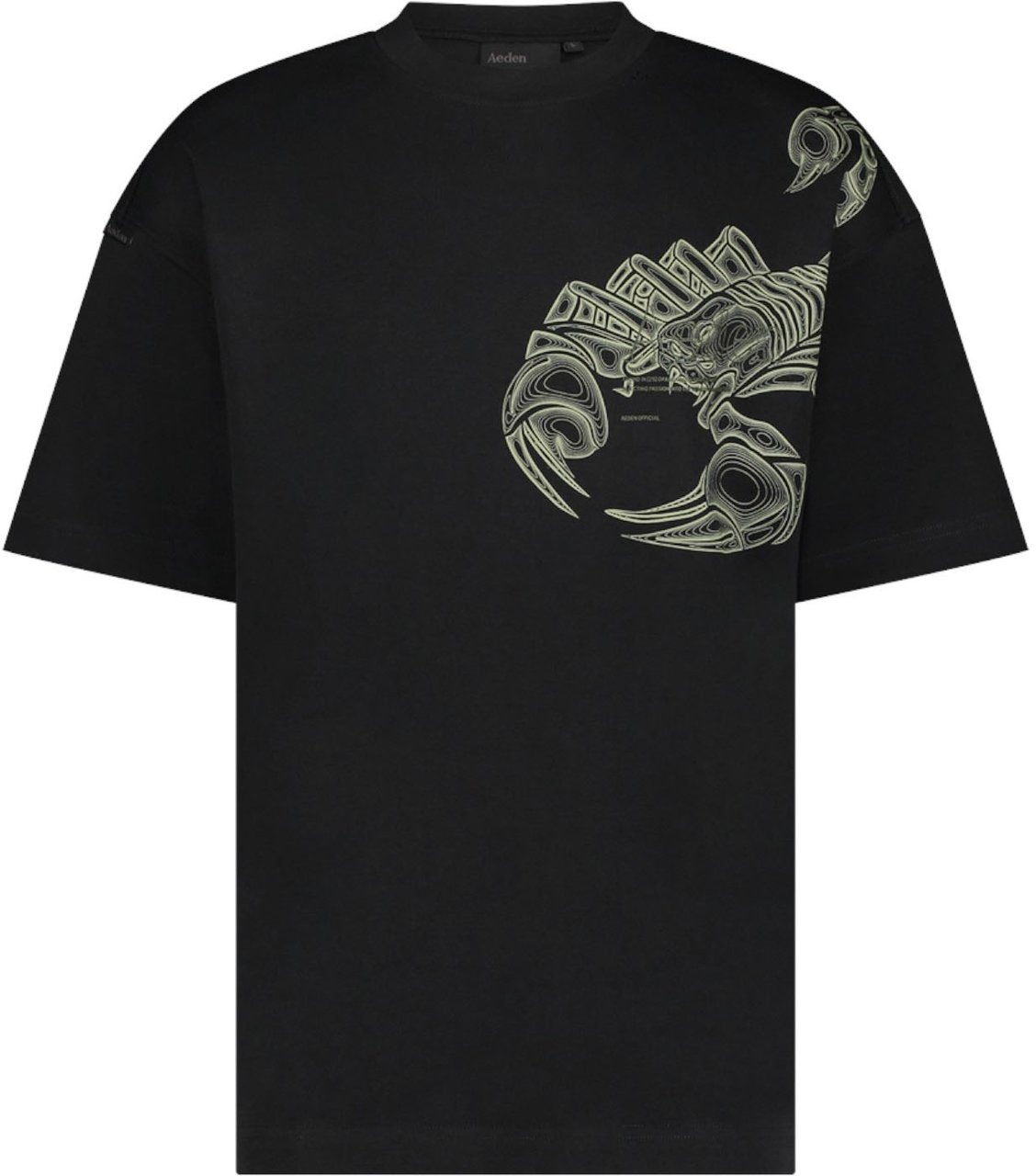 Aeden Heren T-Shirt Zwart