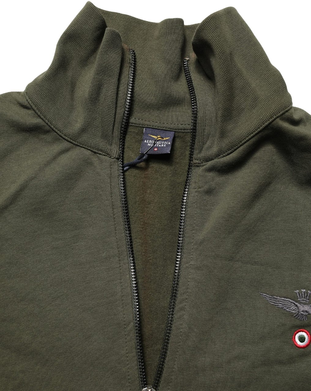 Aeronautica Militare MilitaryGreen HalfZip Sweatshirt Sweater Groen