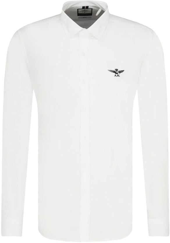 Aeronautica Militare aeronautica militare - Shirts - ca1142_slimfit-bianco Dierenprint