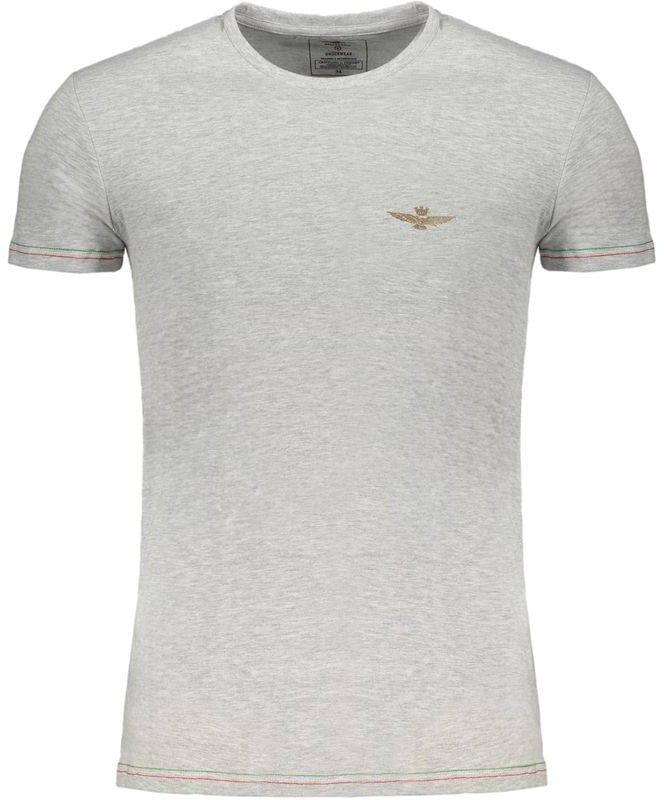 Aeronautica Militare Grigio Cotton Men T-Shirt Grijs