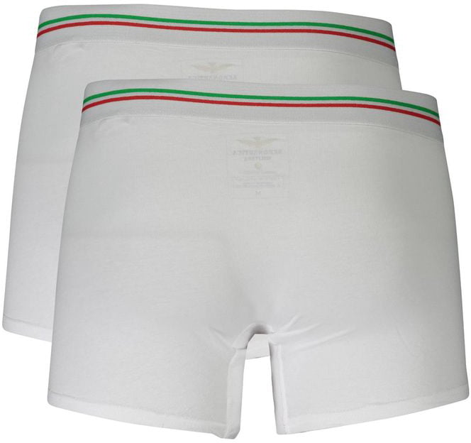 Aeronautica Militare White Cotton Men's Boxer Briefs Wit