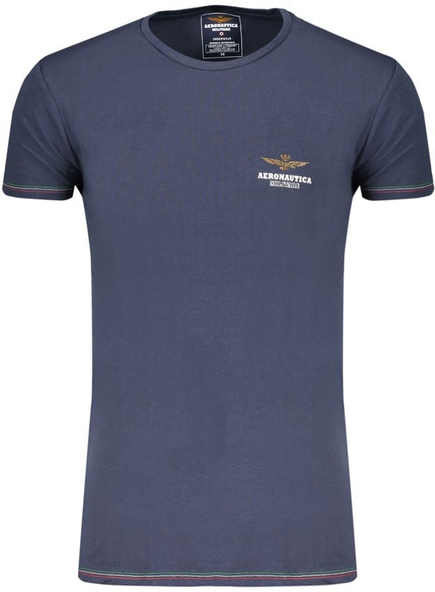 Aeronautica Militare Blue Cotton Men's Underwear T-Shirt Blauw