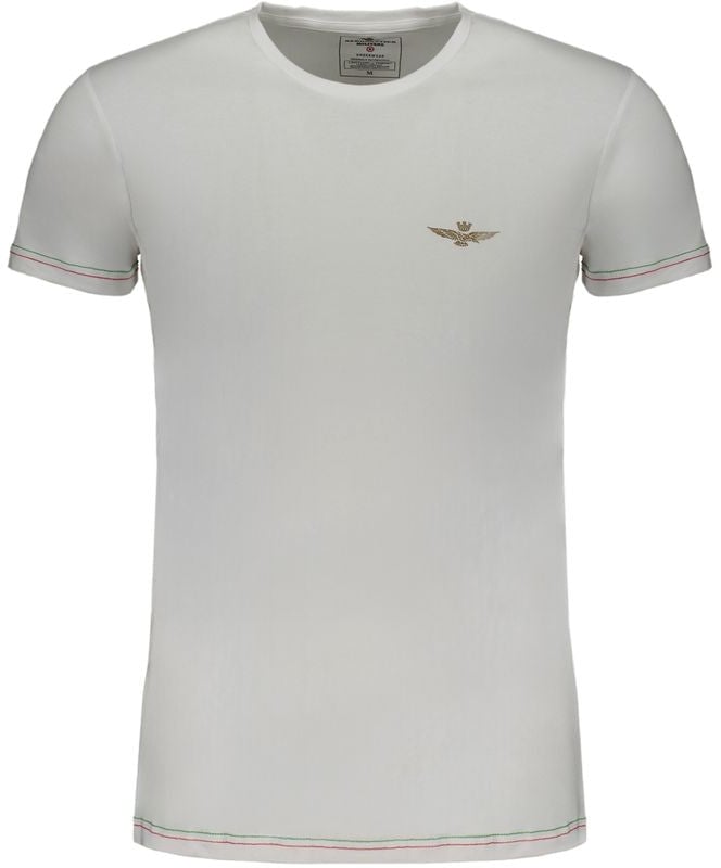 Aeronautica Militare White Cotton Men's T-Shirt Wit