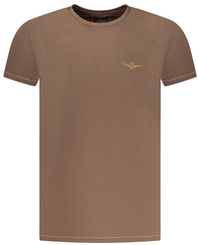 Aeronautica Militare Marrone Cotton Men T-Shirt Bruin