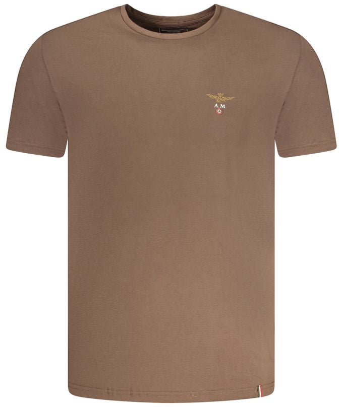 Aeronautica Militare Marrone Cotton Men's T-Shirt Bruin
