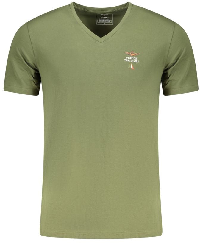 Aeronautica Militare Verde Cotton Men's T-Shirt Groen